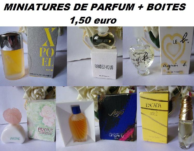 miniatures de parfum + boite 1,50 euro occasion,