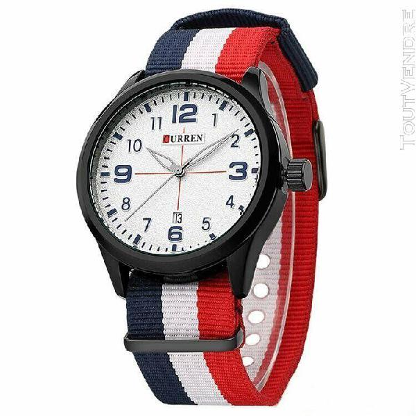 montre curren homme tendance design quartz neuve sport luxe