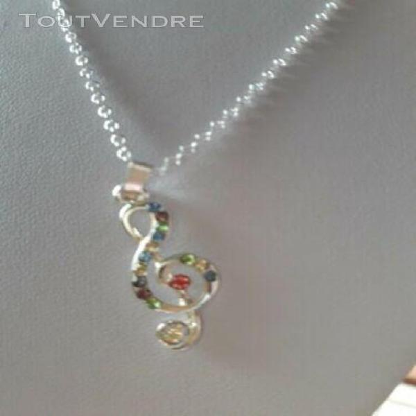 collier femme plaqué argent