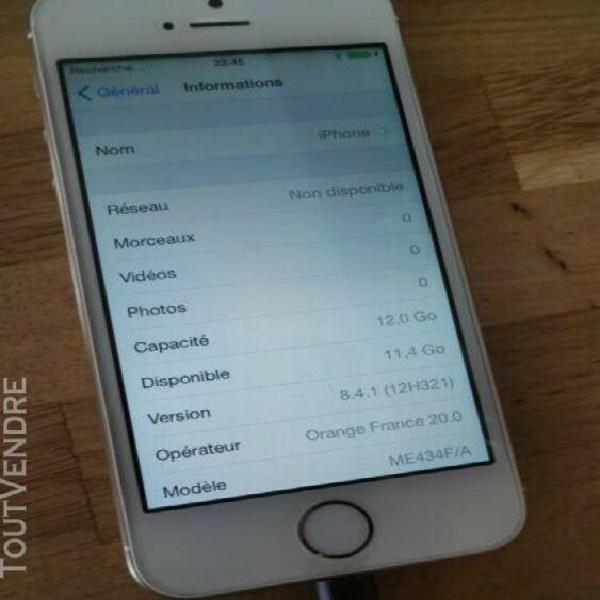 iphone 5s problème réseau hs