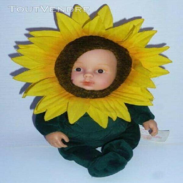 Poupée tournesol fleur anne geddes 22cm - vintage poupon