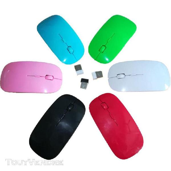 souris sans fil 2.4g avec récepteur usb mini souris optique