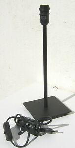 Pied de lampe 36 cm metal noir ikea base carree alim electr