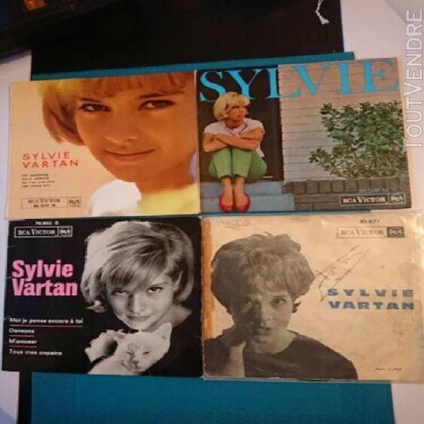 sylvie vartan lot de 3 disques vinyles ep  et 1 disque juke