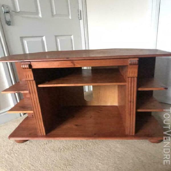 Sold wood corner style tv unit