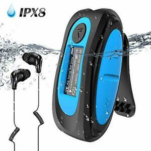 Agptek mp3 etanche ipx8 avec clip ecran couleur, 8go lecteur