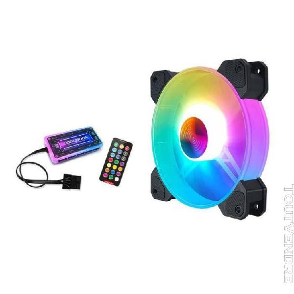 Ventilateur de refroidissement led rgb silencieux 120mm dual