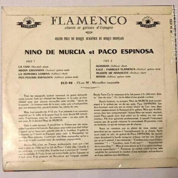 vinyl 33t niño de murcia, paco espinosa ‎– flamenco en