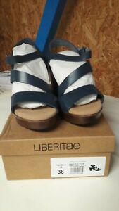 Chaussure - femme - sandale - bleu - liberitae - t38