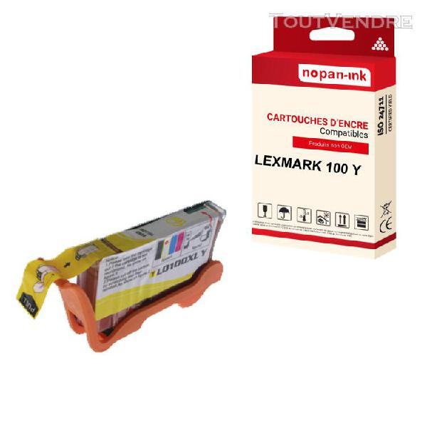 Nopan-ink - x1 cartouche lexmark 100y xl compatible lexmark