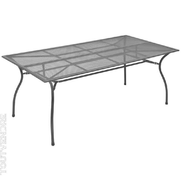 vidaxl table de jardin anthracite 170x83x72 cm acier treilli