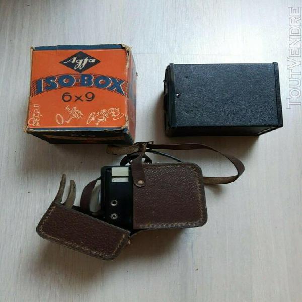 Lot de 2 tres anciens appareils photos - agfa iso box - koda