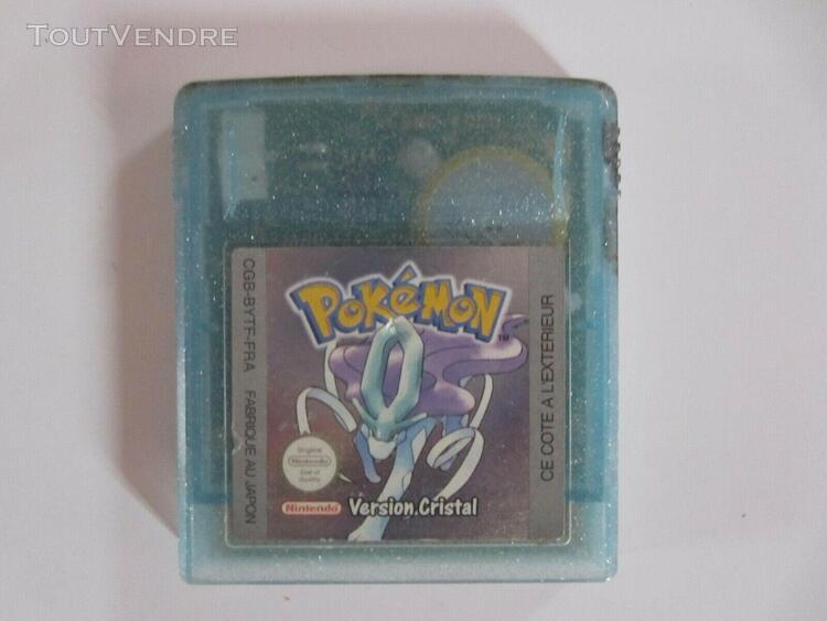 rare pokemon cristal gameboy cgb-bytf-fra + action replay +