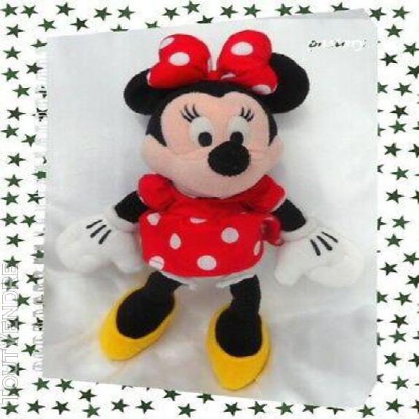 Peluche doudou minnie robe rouge pois disney 35 cm