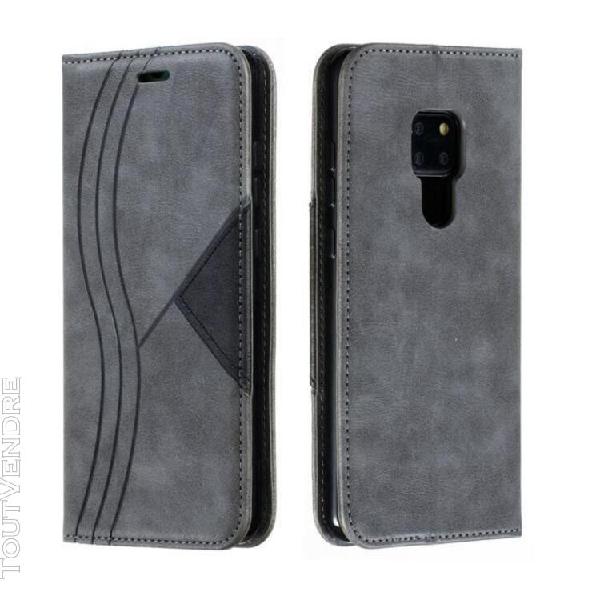 Housse huawei mate20 - premium portefeuille etui huawei mate