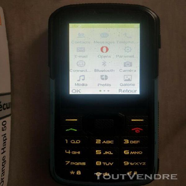 Téléphone orange hapi 50 en bon état