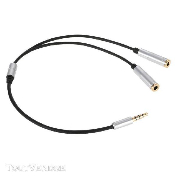 3.5mm audio splitter cable aux st¿¿r¿¿o 1 male ¿¿ 2