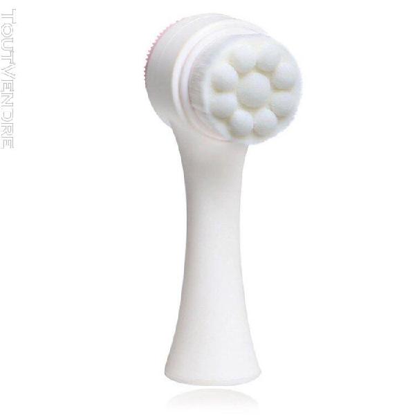 double face silicone nettoyant visage brosse de lavage doux