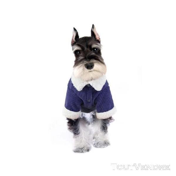 Manteau de chien bleu taille: xxl en peluche velours