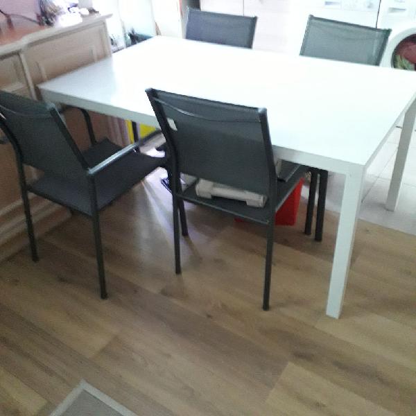 table verre aluminium 4 chaises neuf, nice (06300)