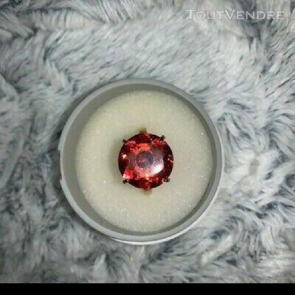 Bague cristal quartz rouge naturel