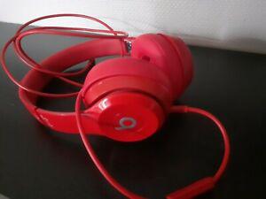 Beats solo2 casque audio supra-auriculaires - rouge brillant