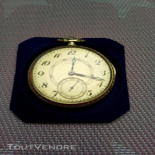 hamilton,vintage montre à gousset/ 14k or rempli/plusieures