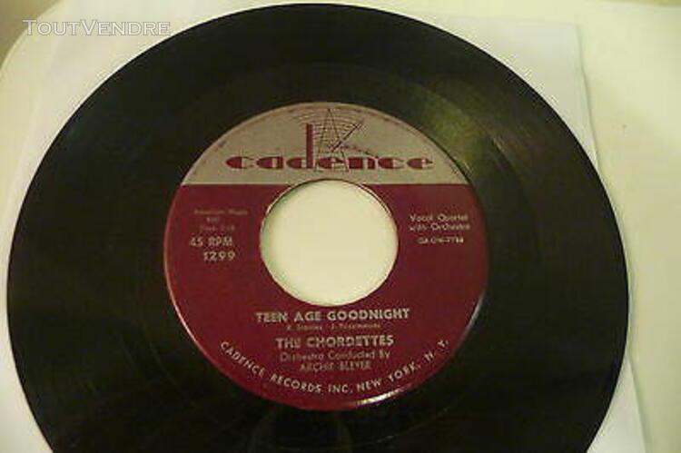 The chordettes 45t lay down your arms/ teen age goodnight.ca