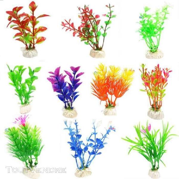 10 pcs décoration aquarium plante herbe aquatiques