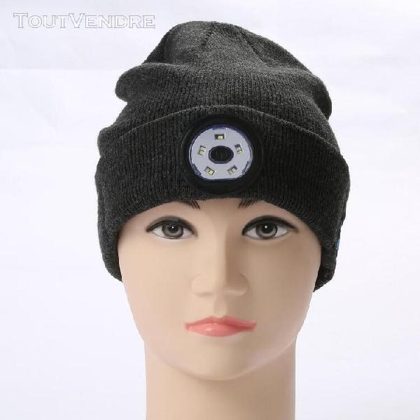 Unisexe tricot bluetooth beanie hiver musique chapeau casque