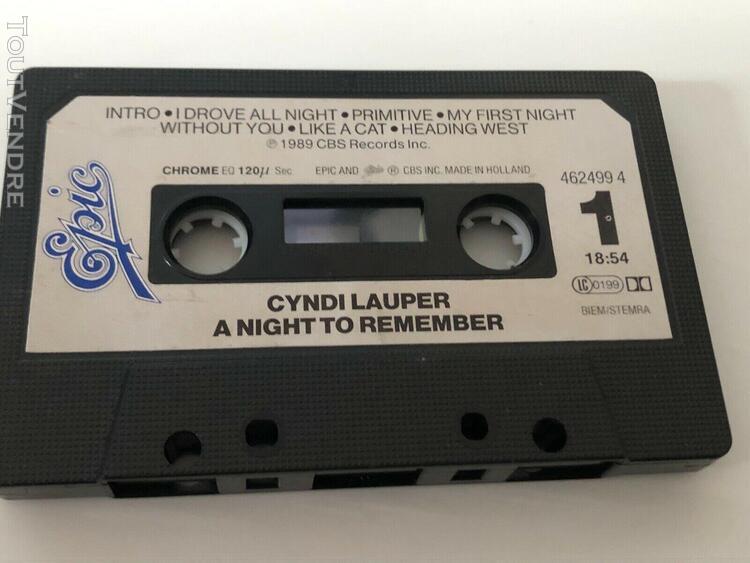 cyndi lauper ~ a night to remember (cassette audio - k7 - t