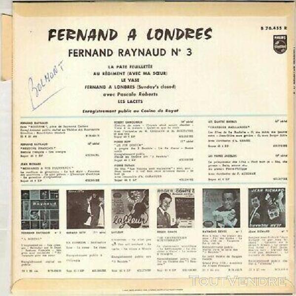 Fernand raynaud &quot;a londres&quot; 50&#39;s 25 cm philips 76.445