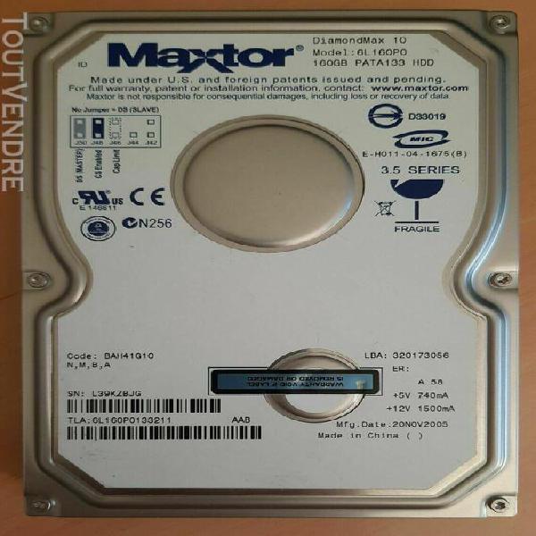 disque dur 3.5" maxtor diamondmax 10 6l160p0 - 160go 8mo ult