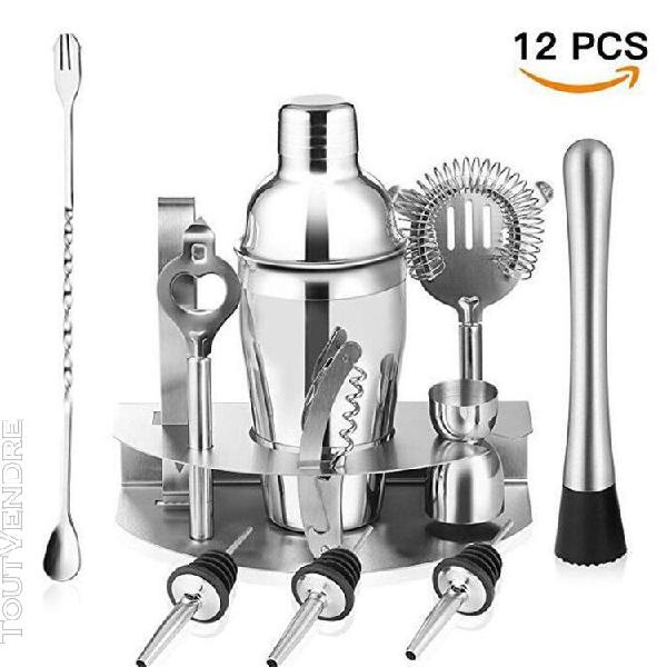 12pcs bar inoxydable cocktail shaker set barware kit pour ba