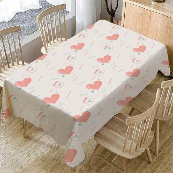 Table rectangulaire jour tissu thé saint-valentin table