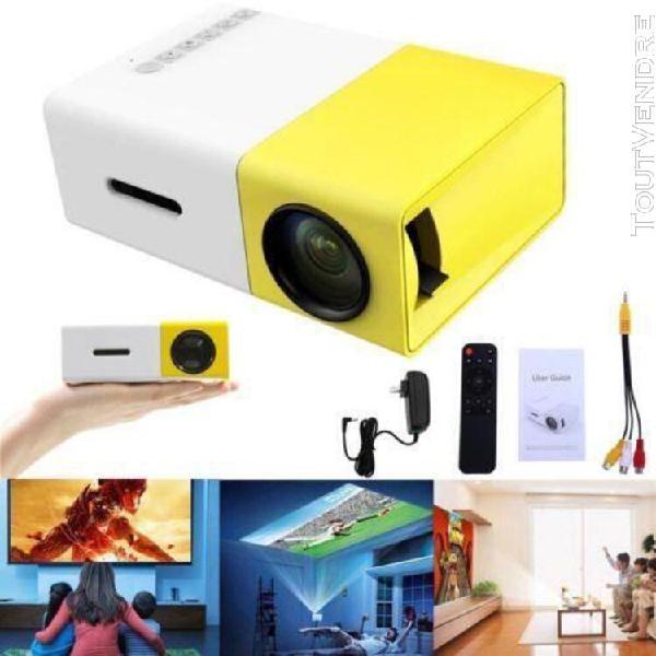 portable mini projecteur maison cinéma yg300 3d hd led