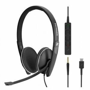 Sennheiser sc 165 usb-c casque arceau noir