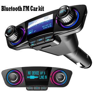 transmetteur fm voiture kit mains libres bluetooth sans fil