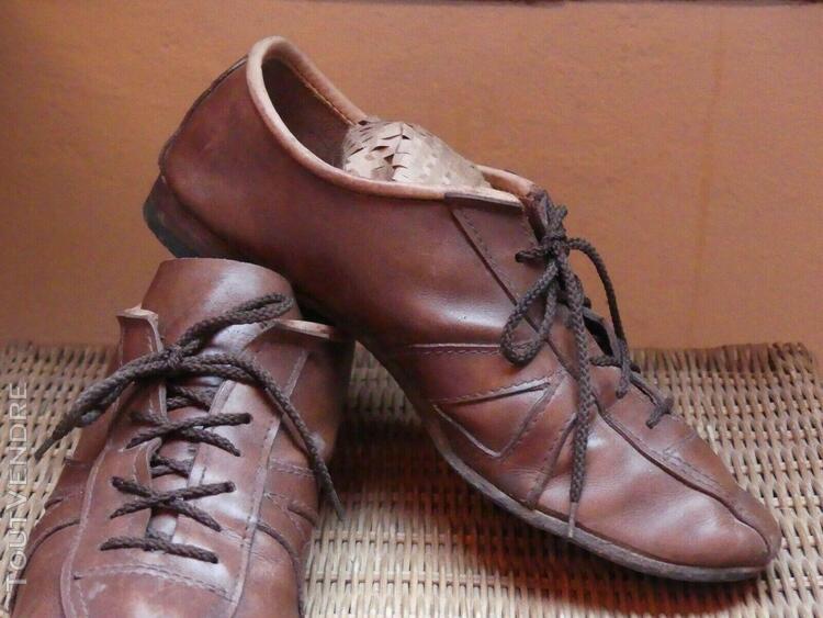 Chaussures cyclisme marron clair hands made, homme, style vi