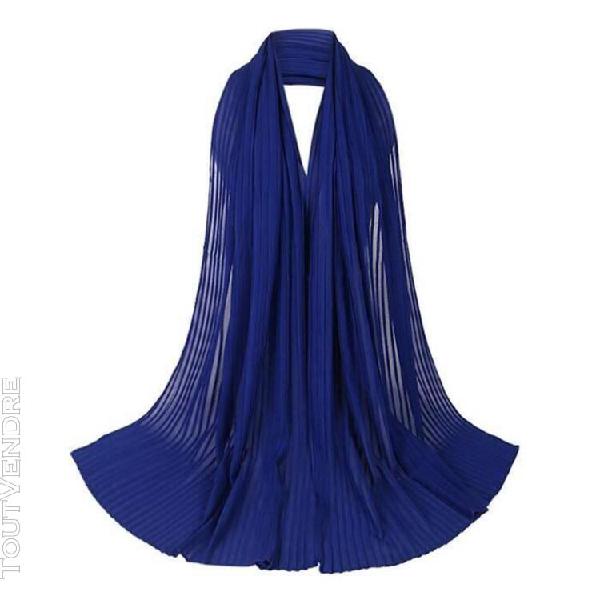 femmes echarpes couleur unie foulard tête perle hijab