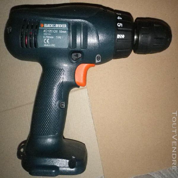 Black&amp;decker perceuse-visseuse sans fil kc1251cn - sans batt