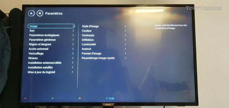 televiseur 4k philips 43pus6162/12 tres bon etat