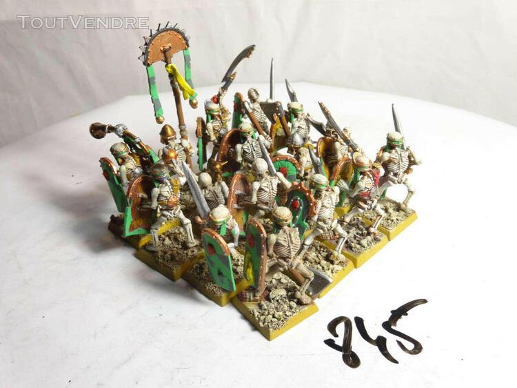 Warhammer tomb king plastic regiment 16 x guerrier squelett