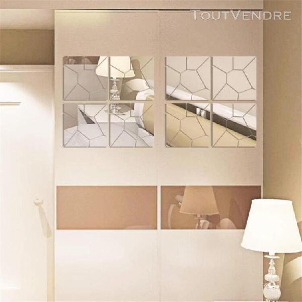 7pcs miroir autocollant miroir adhésif sticker muraux