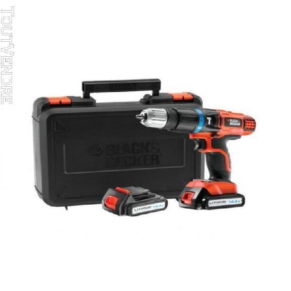 perceuse visseuse percussion black & decker egbl148kb 14.4v