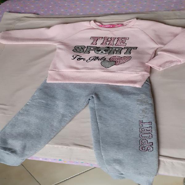 jogging rose et gris fille 26 mois occasion, grisolles