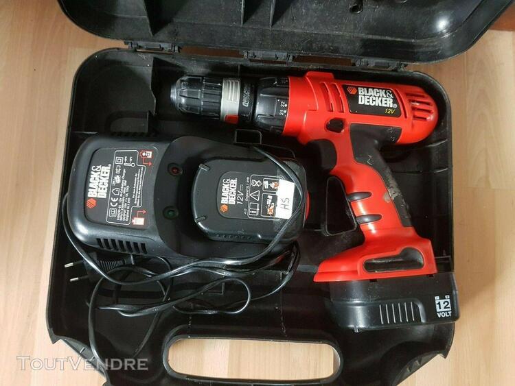 Perceuse visseuse sans fil black &amp; decker en coffret