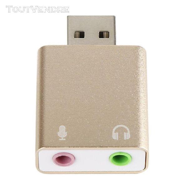 Usb audio externe carte son usb à jack 3,5 mm adaptateur