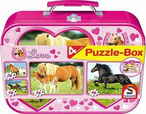 schmidt - 55588 - chevaux - coffret de puzzles 2x26 - 2x48