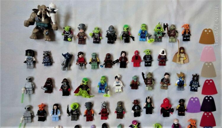 Important lot de 63 figurines star wars et autres